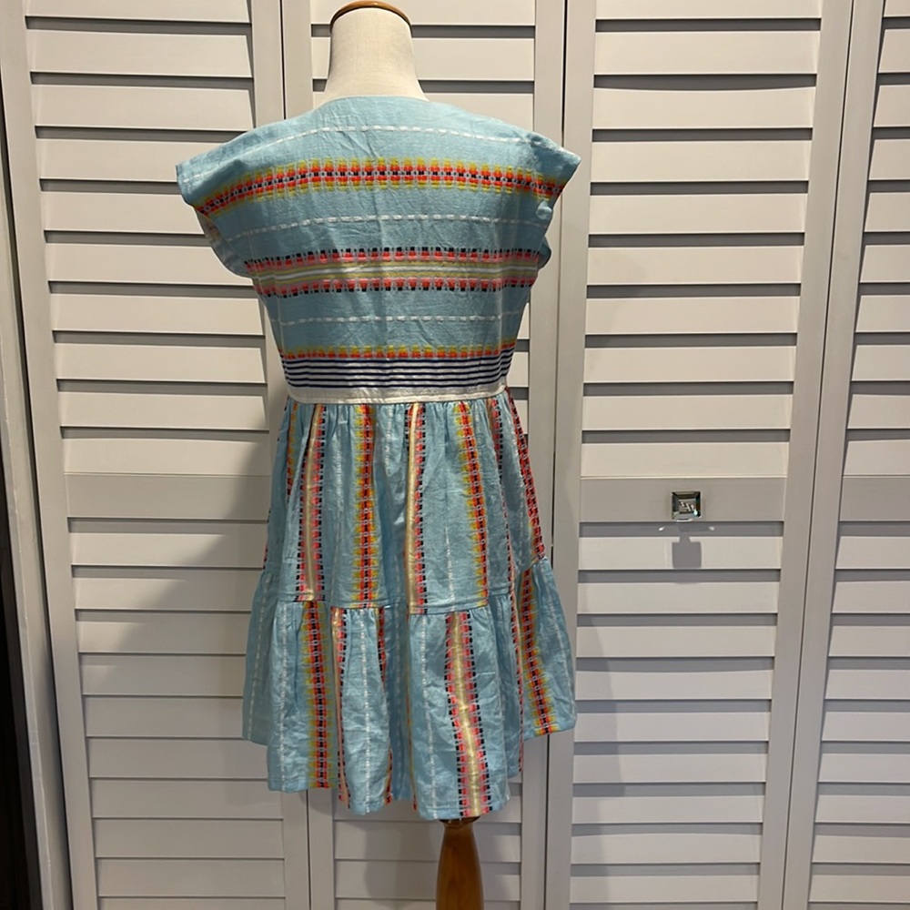 Lemlem NWOT Boho lined MIDI Dress with embroidered details - Picture 6 of 12